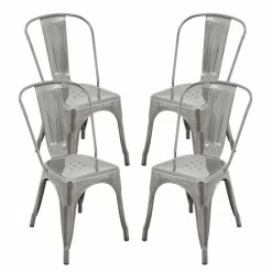 Flash Sale π Carbon Loft Borelli Brushed Steel Finish 18-inch Dining Chair (Set Of 4) π