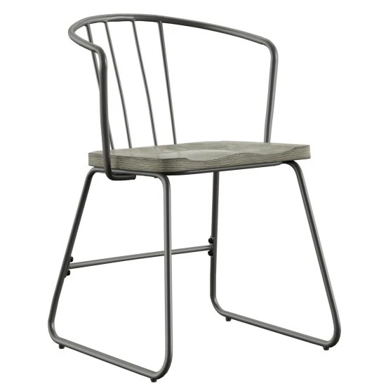 Outlet π₯° Carbon Loft Amalfi Iron And Grey Finish Dining Chair (Set Of 2) 𧨠- Image 2