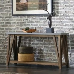 Best Pirce π Carbon Loft Omer 52-inch Concrete Top Wood Console Table β