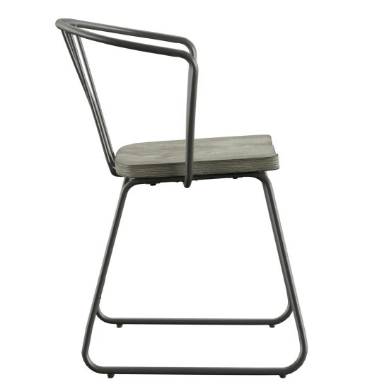 Outlet π₯° Carbon Loft Amalfi Iron And Grey Finish Dining Chair (Set Of 2) 𧨠- Image 4