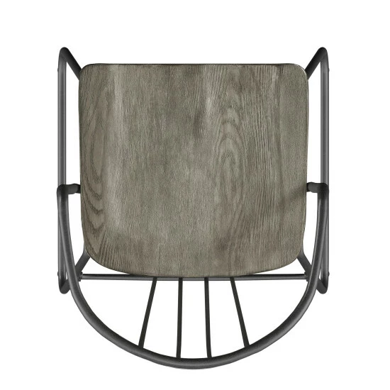 Outlet π₯° Carbon Loft Amalfi Iron And Grey Finish Dining Chair (Set Of 2) 𧨠- Image 6