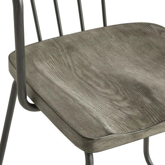 Outlet π₯° Carbon Loft Amalfi Iron And Grey Finish Dining Chair (Set Of 2) 𧨠- Image 7