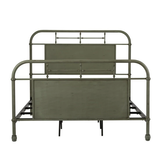 Budget π Carbon Loft Vintage Series Distressed Metal Queen Bed - Green π― - Image 3