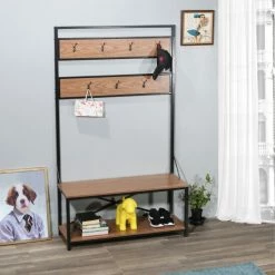 Deals π€© Carbon Loft Mathieu Hall Tree With 2-tier π Shoe Storage Bench - 40" X 15" X 68" π