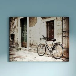 Outlet ⭐ Carbon Loft Bicycle With Shopping Bag' Landscape Photography Canvas Print 🥰