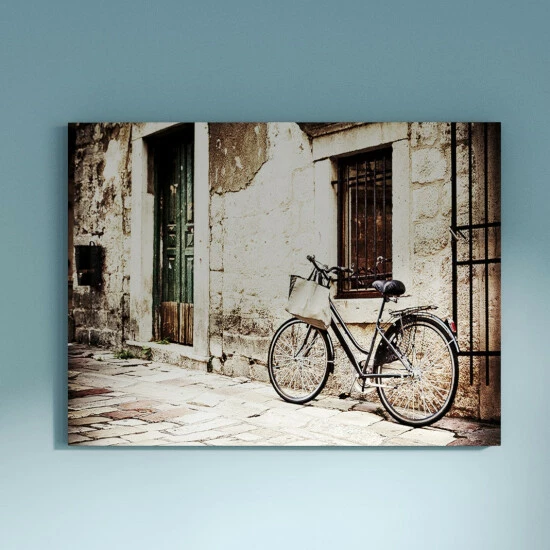 Outlet β Carbon Loft Bicycle With Shopping Bag' Landscape Photography Canvas Print π₯°