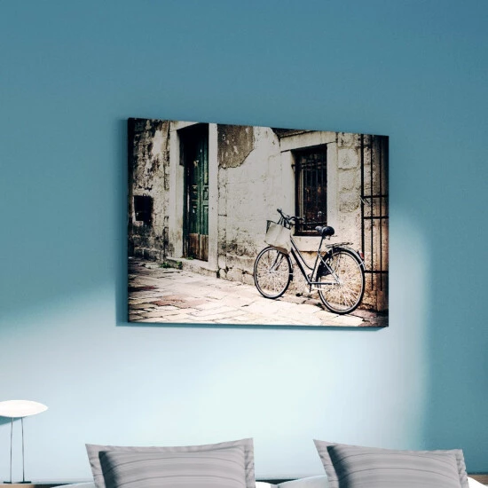 Outlet β Carbon Loft Bicycle With Shopping Bag' Landscape Photography Canvas Print π₯° - Image 3