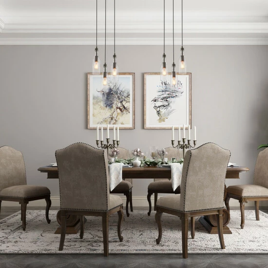 Brand new π― Carbon Loft Latrice Glass 3-light Kitchen Island Pendant For Dining Room - D 11 "x H 11.2 " βοΈ - Image 4