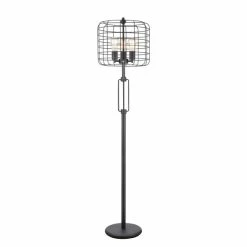 Coupon ❤️ Carbon Loft Ayers Metal Base Caged Shade Lamp With Open Design And Circular Base ✨