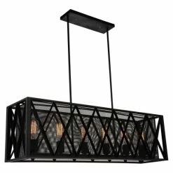 Deals π Carbon Loft Shosh 6-light Black Linear Chandelier π
