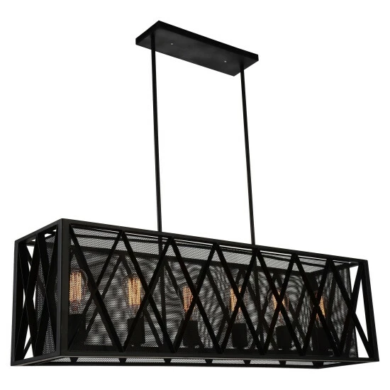 Deals π Carbon Loft Shosh 6-light Black Linear Chandelier π