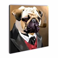 Best Sale π Carbon Loft Brian Rubenacker 'Pug Clothes 001' Canvas Print Wall Art π