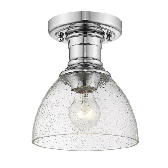 Promo π Carbon Loft Barton Semi-flush Mount Fixture Pewter With Seeded Glass β¨ - Image 6