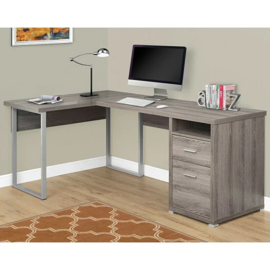 Discount π Carbon Loft Kijana Dark Taupe Left Or Right Facing Computer Desk β