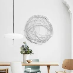 Budget 🎉 Silver Carbon Loft Abstract Iron Sticks Round Wall Decor 🌟
