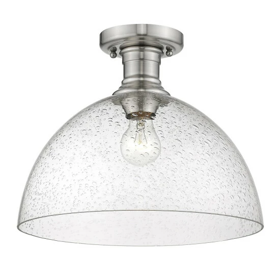 Hot Sale π Carbon Loft Barton 14-inch Semi-flush Light Black With Seeded Glass 𧨠- Image 2