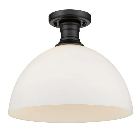 Hot Sale π Carbon Loft Barton 14-inch Semi-flush Light Black With Seeded Glass 𧨠- Image 4