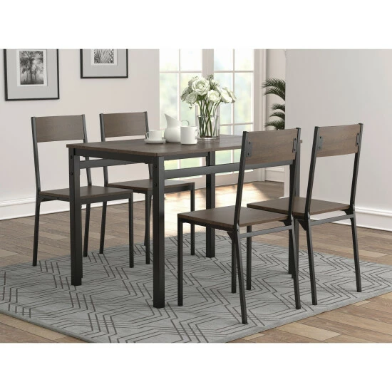 Cheapest βοΈ Carbon Loft Huggins Dark Brown And Black 5-piece Dining Set βοΈ