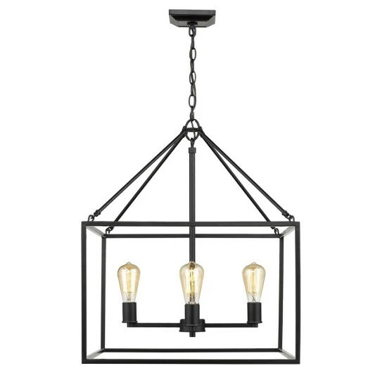 Best Sale 𧨠Carbon Loft Barton 4-light Chandelier Black β€οΈ