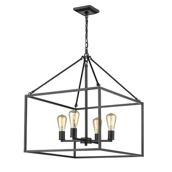 Best Sale 𧨠Carbon Loft Barton 4-light Chandelier Black β€οΈ - Image 2