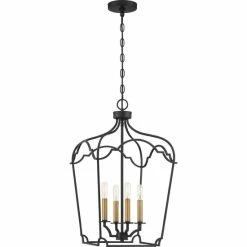 Wholesale 😉 Carbon Loft Yudhishtir Matte Black 4-light Foyer Pendant 👏