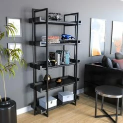Coupon β€οΈ Carbon Loft Ganesh Rustic Black Ladder Shelf β€οΈ