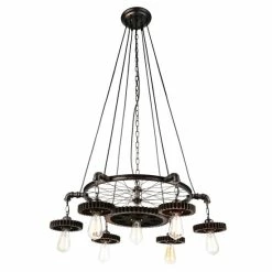 New 😍 Carbon Loft Imogene 7-light Blackened Copper Chandelier 👍