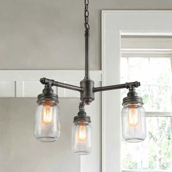 Best reviews of π Carbon Loft TerraNova 3-light Glass Jar Chandelier - W16.9" X H23.5" π§¨