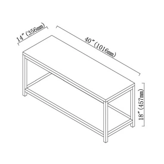 Buy π Carbon Loft Meronym 2-Tier Solid Bamboo Steel Frame Console/Bench π - Image 5