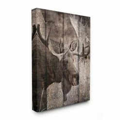 New โ Carbon Loft Brown Moose Planked Photography Canvas Wall Art - Multi-Color ๐คฉ