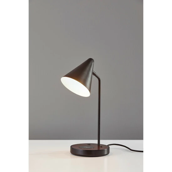 Best Sale π Carbon Loft Melville Matte Black And Walnut Wireless Charging Desk Lamp π€© - Image 2