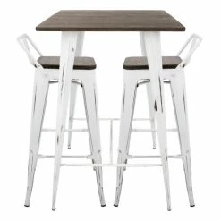 Discount 🎁 Carbon Loft Samira 3-piece Industrial Low Back Pub Set - N/A Grey 😀