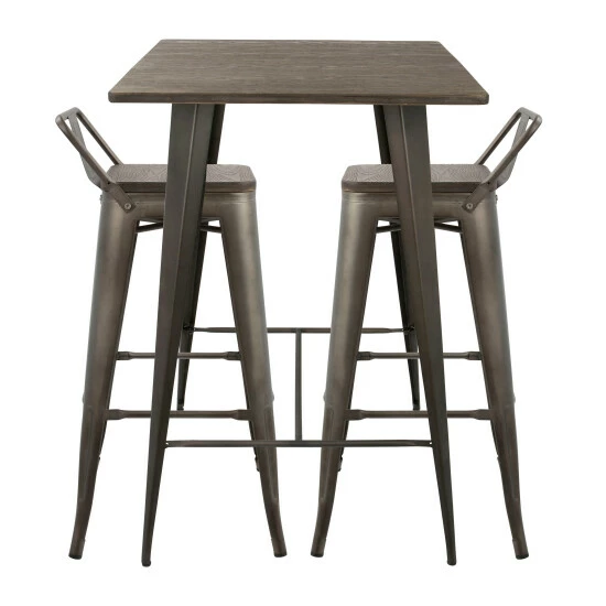 Discount π Carbon Loft Samira 3-piece Industrial Low Back Pub Set - N/A Grey π - Image 5