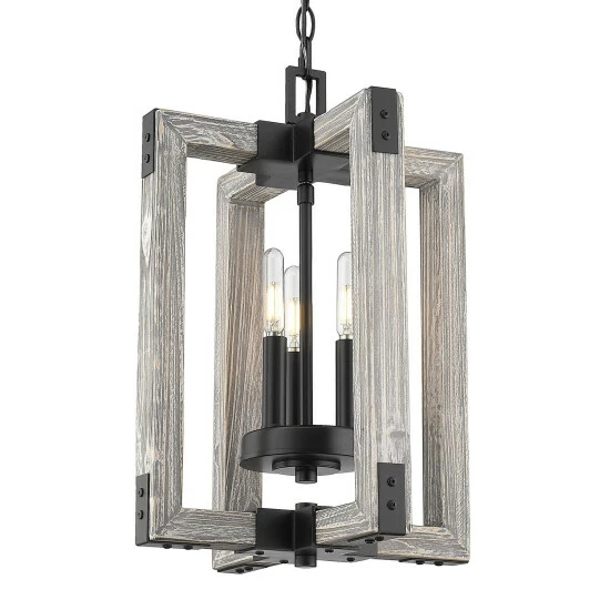 Top 10 ❤️ Carbon Loft Barton 3-light Soft Grey Cedar Wood And Black Steel Pendant 🧨 - Image 3