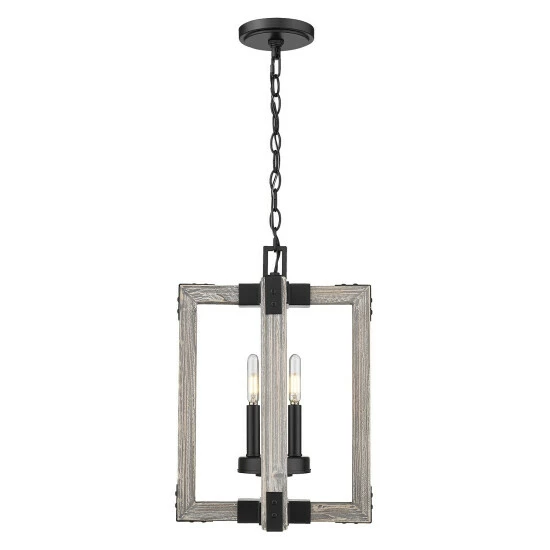 Top 10 ❤️ Carbon Loft Barton 3-light Soft Grey Cedar Wood And Black Steel Pendant 🧨 - Image 4