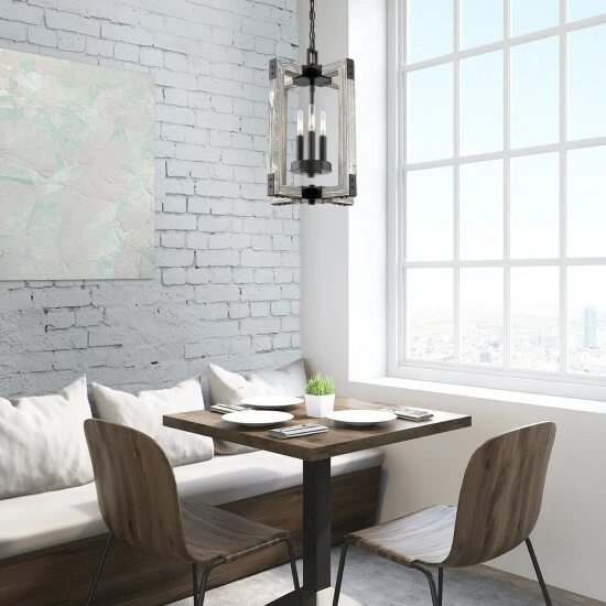 Top 10 ❤️ Carbon Loft Barton 3-light Soft Grey Cedar Wood And Black Steel Pendant 🧨 - Image 6