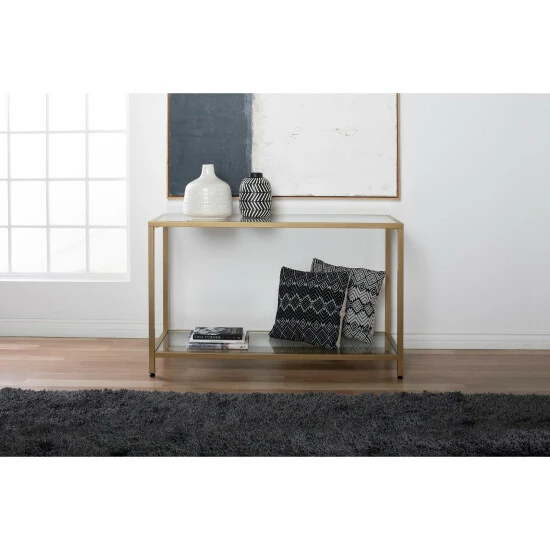 Best Sale π Carbon Loft Heimlich Console Table Gold π - Image 2