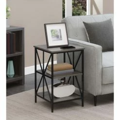 Cheapest π₯ Carbon Loft Star End Table With Shelves Weathered Grey/black π