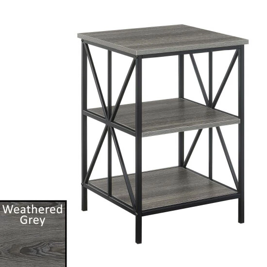 Cheapest π₯ Carbon Loft Star End Table With Shelves Weathered Grey/black π - Image 4