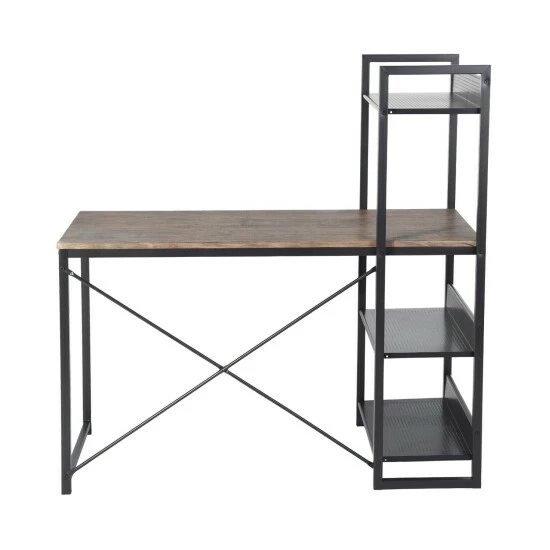 Deals π Carbon Loft Mystique Home Office L-shape Computer Desk Writing Table With Shelves Walnut π - Image 4