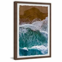 Deals 😍 Carbon Loft 'Breaking Waves' Framed Painting Print ✔️