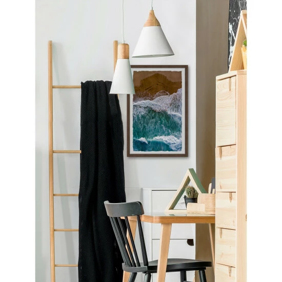 Deals π Carbon Loft 'Breaking Waves' Framed Painting Print βοΈ - Image 3