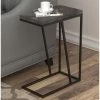 Budget ✨ Carbon Loft Bailex Rectangular Modern Accent Table - 10" X 18" X 25" - 10" X 18" X 25" Rustic Grey ❤️