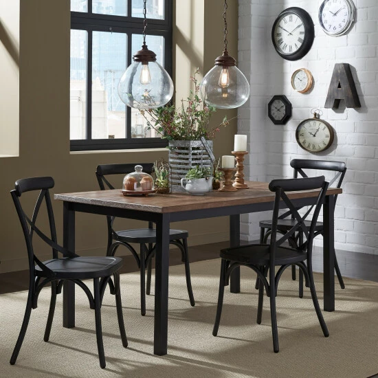 Coupon π― Carbon Loft Vintage Series Distressed Metal 5 Piece Rectangular Table Set β - Image 8