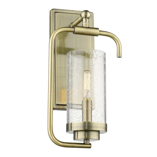 Discount π Carbon Loft Barton 1-light Wall Sconce Black With Seeded Glass π₯ - Image 3