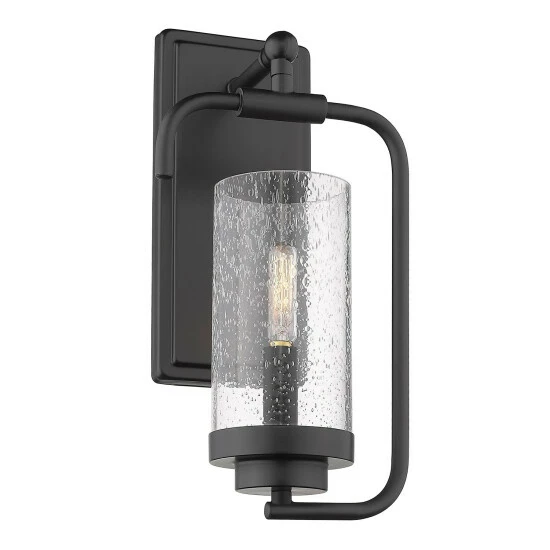 Discount π Carbon Loft Barton 1-light Wall Sconce Black With Seeded Glass π₯ - Image 6