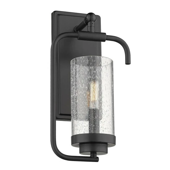 Discount π Carbon Loft Barton 1-light Wall Sconce Black With Seeded Glass π₯ - Image 7