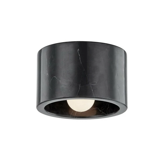 Promo π Carbon Loft Nordquist 1-light Polished Nickel Flush Mount Or Wall Sconce Off White π