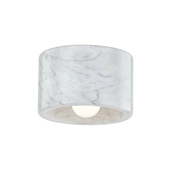 Promo π Carbon Loft Nordquist 1-light Polished Nickel Flush Mount Or Wall Sconce Off White π - Image 3