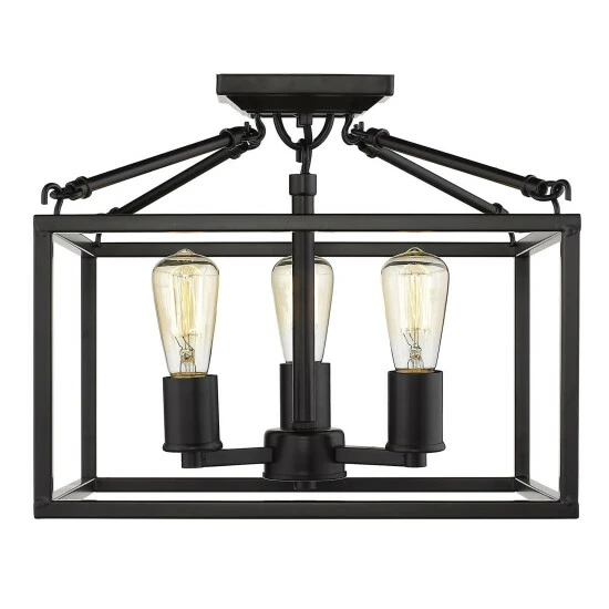 Flash Sale π Carbon Loft Barton Black Steel Semi-flush-mount Light π - Image 8